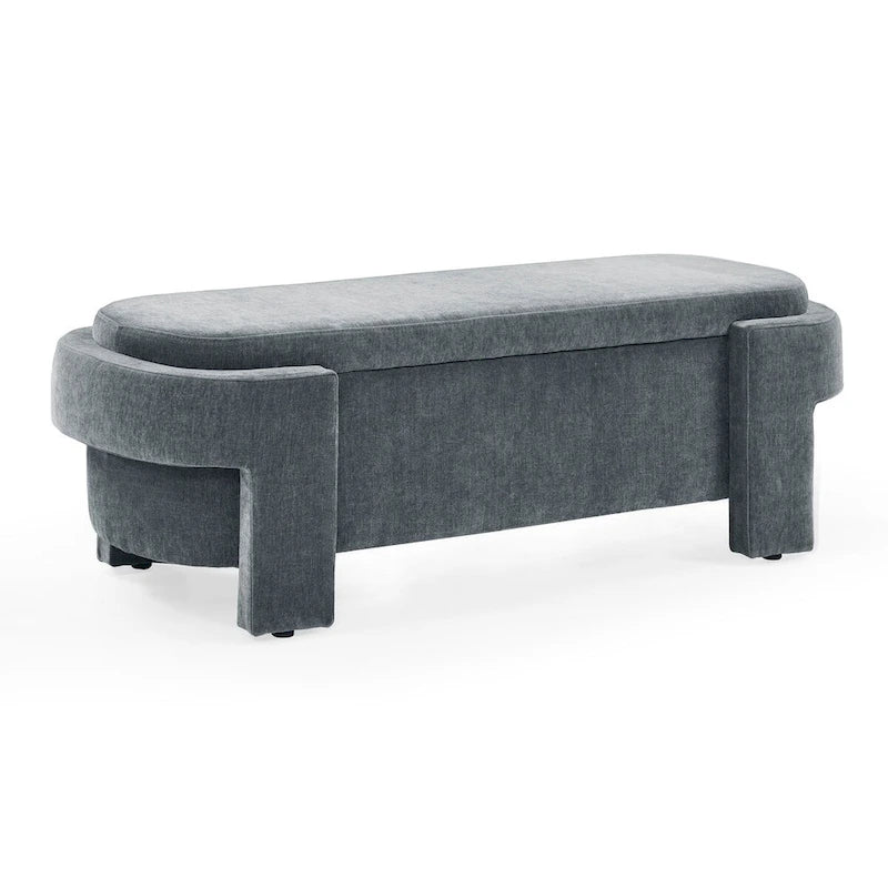 Banc de rangement capitonné avec grand espace de stockage