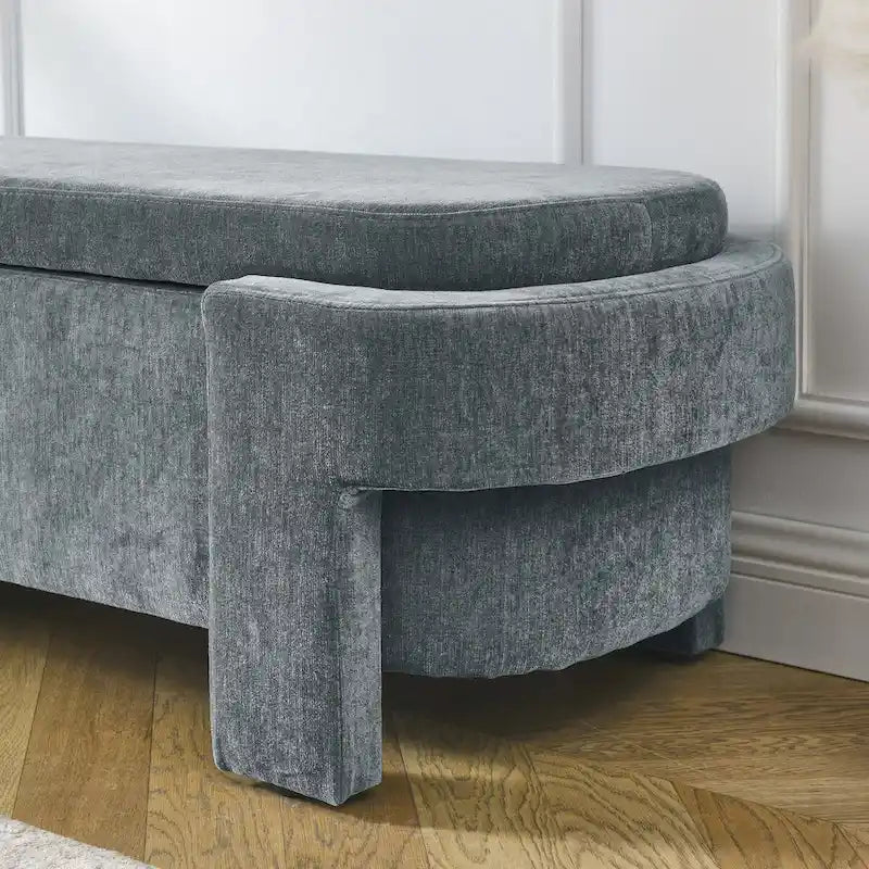 Banc de rangement capitonné avec grand espace de stockage