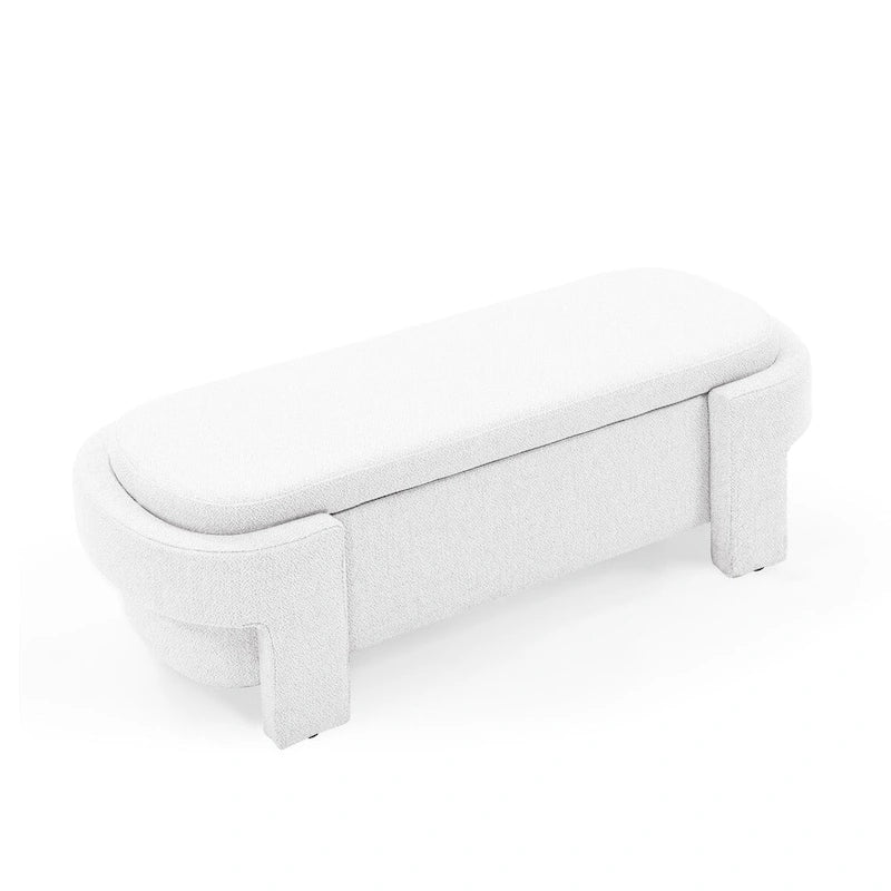 Banc de rangement capitonné avec grand espace de stockage