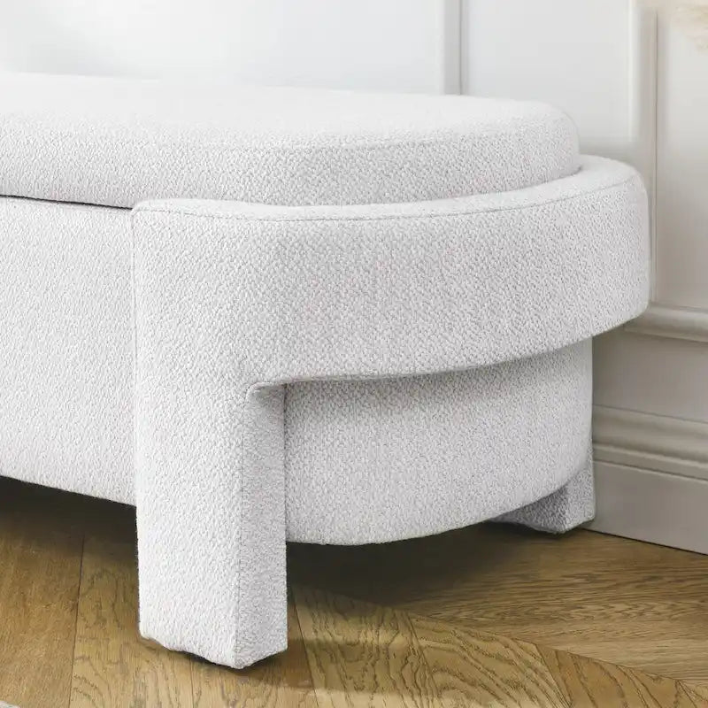 Banc de rangement capitonné avec grand espace de stockage