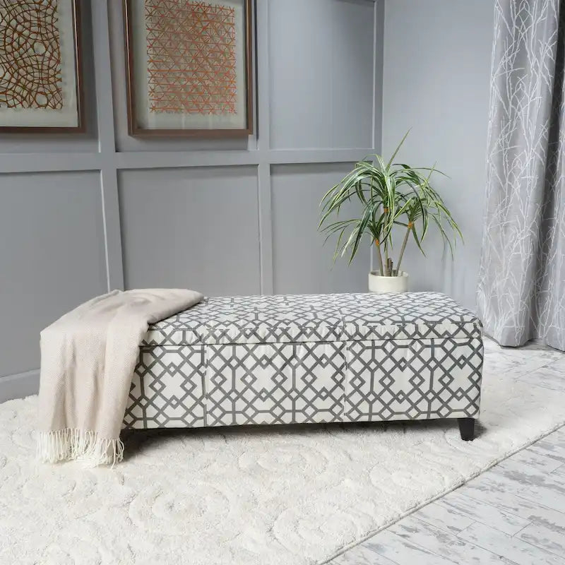 Modern Upholstered Storage Bench for Living Room Entryway