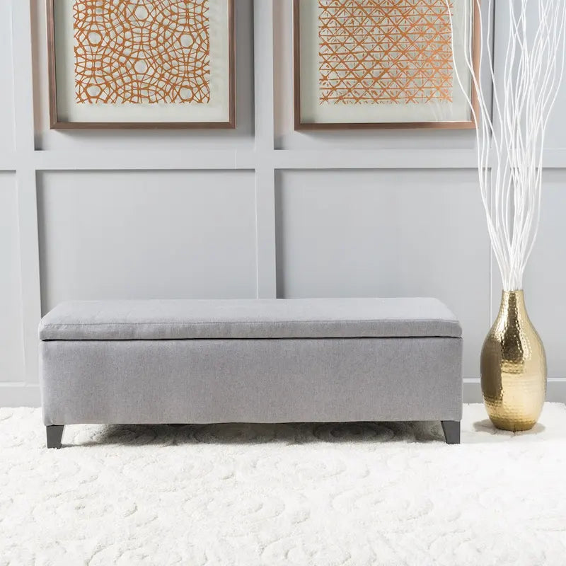 Modern Upholstered Storage Bench for Living Room Entryway