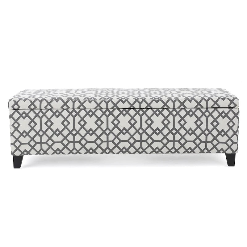 Modern Upholstered Storage Bench for Living Room Entryway