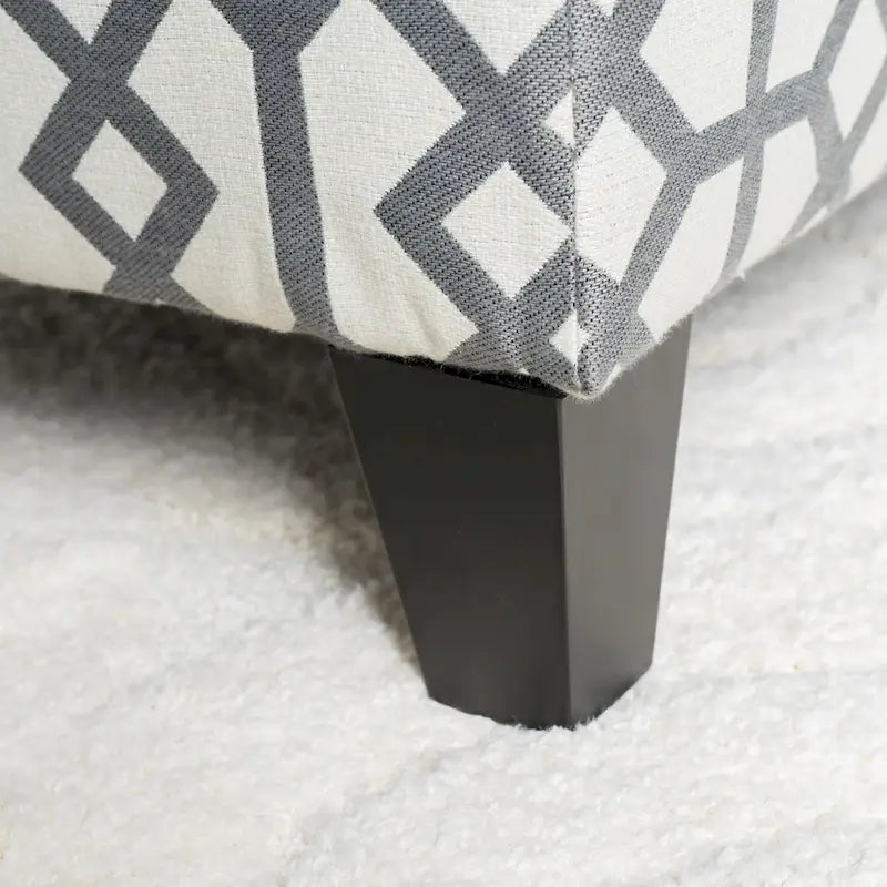 Banc de rangement rembourré moderne pour entrée de salon