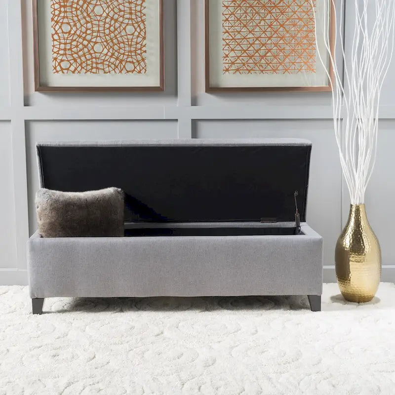 Banc de rangement rembourré moderne pour entrée de salon
