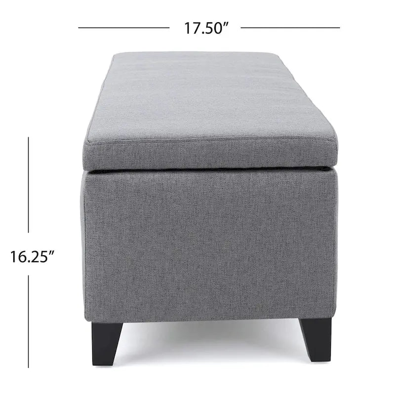 Banc de rangement rembourré moderne pour entrée de salon