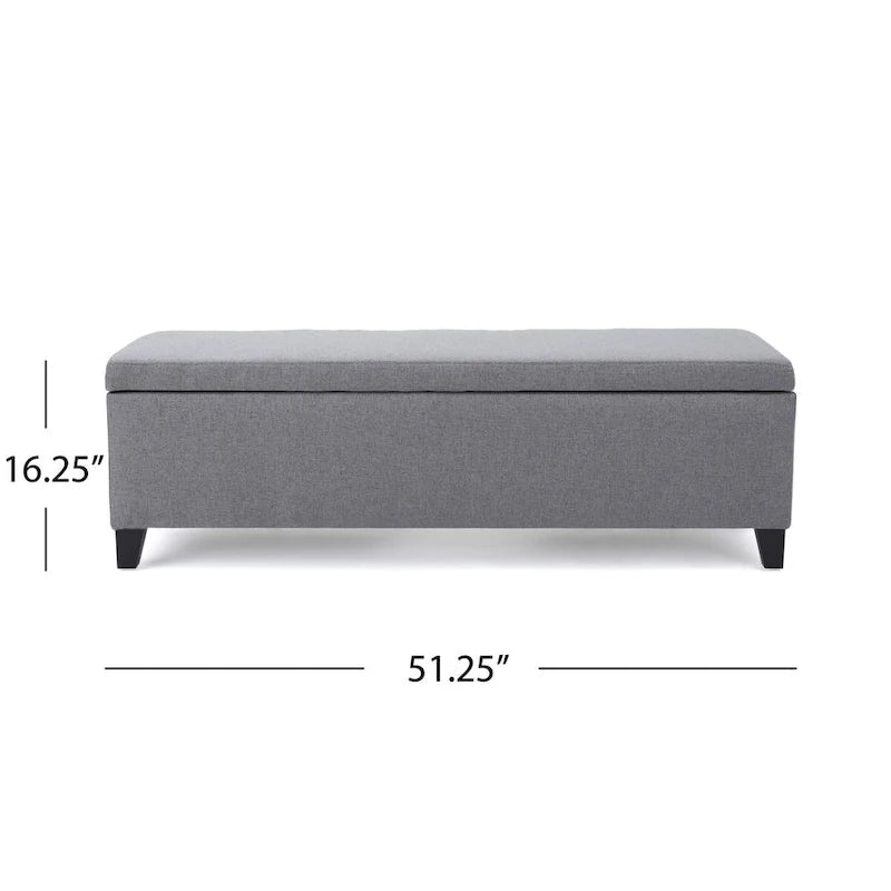 Banc de rangement rembourré moderne pour entrée de salon