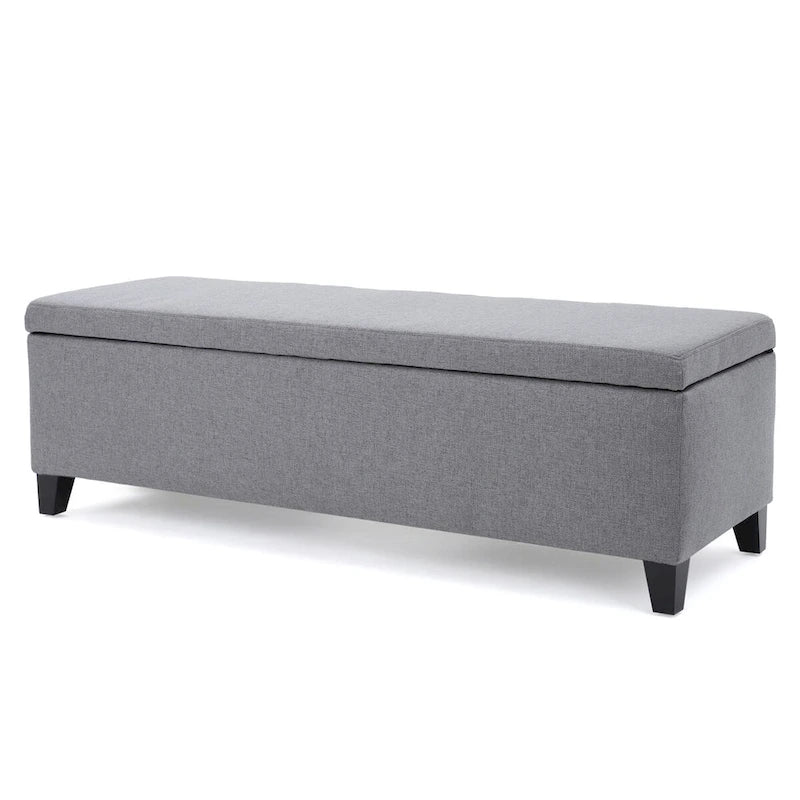 Banc de rangement rembourré moderne pour entrée de salon