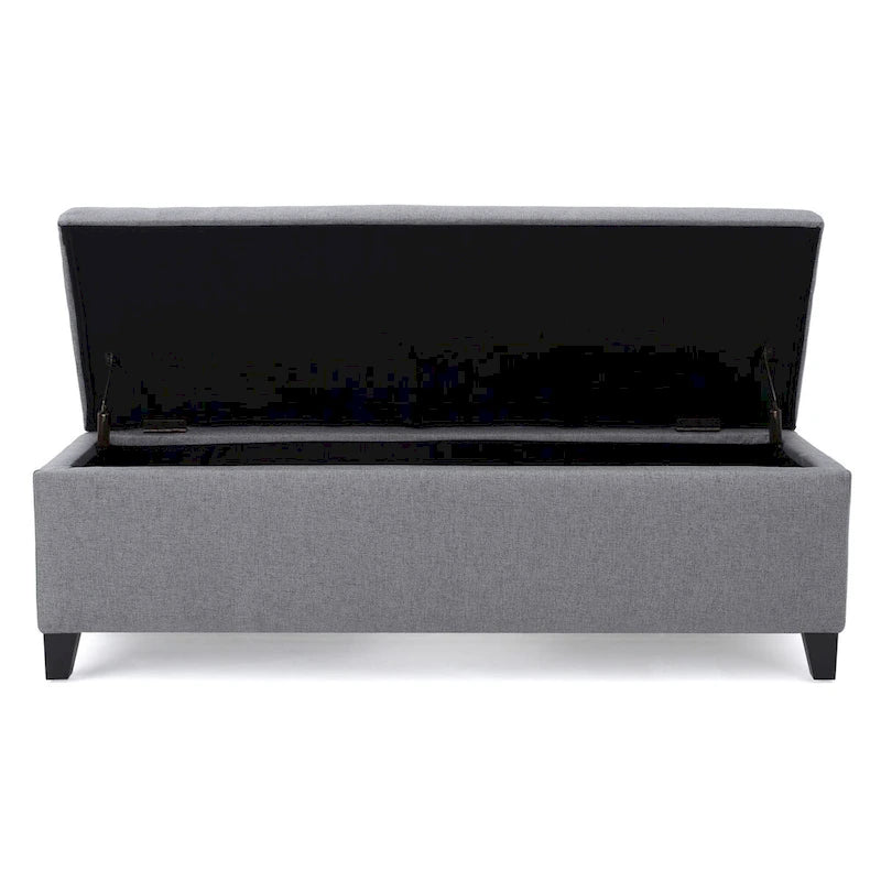 Banc de rangement rembourré moderne pour entrée de salon