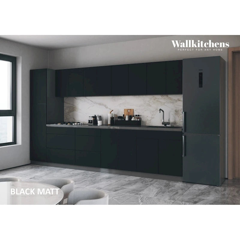Meuble bas de cuisine noir, 11 pieds de large - 135 x 24