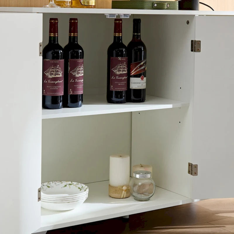 Bahut/Buffet moderne texturé ondulé avec 3 portes
