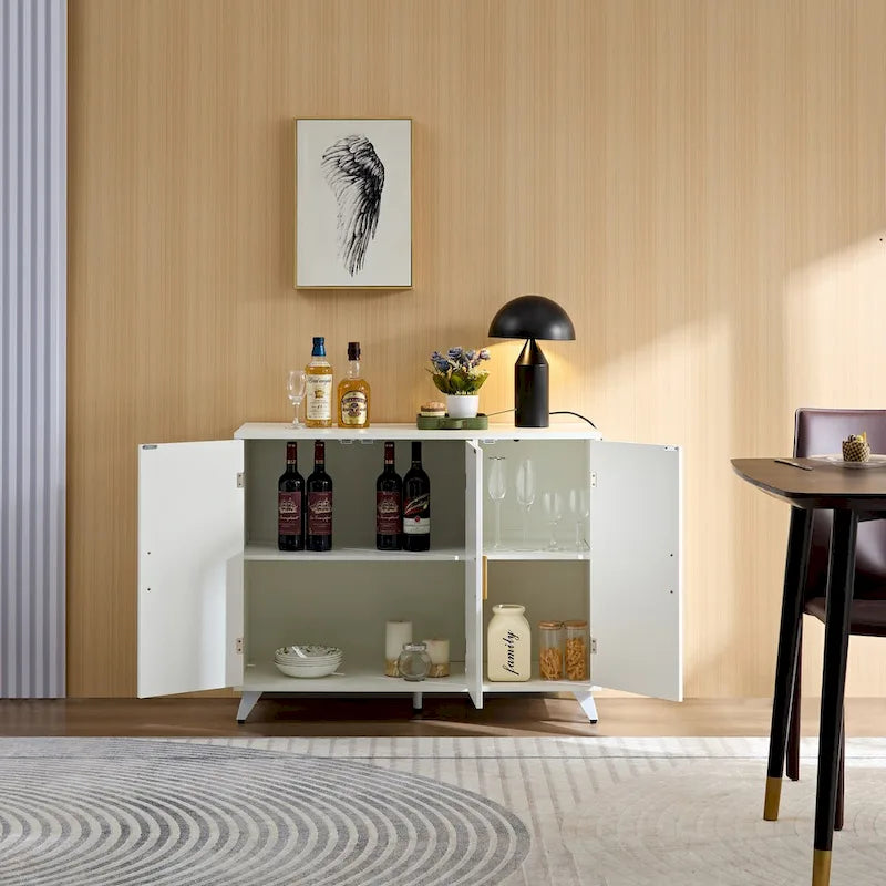 Bahut/Buffet moderne texturé ondulé avec 3 portes