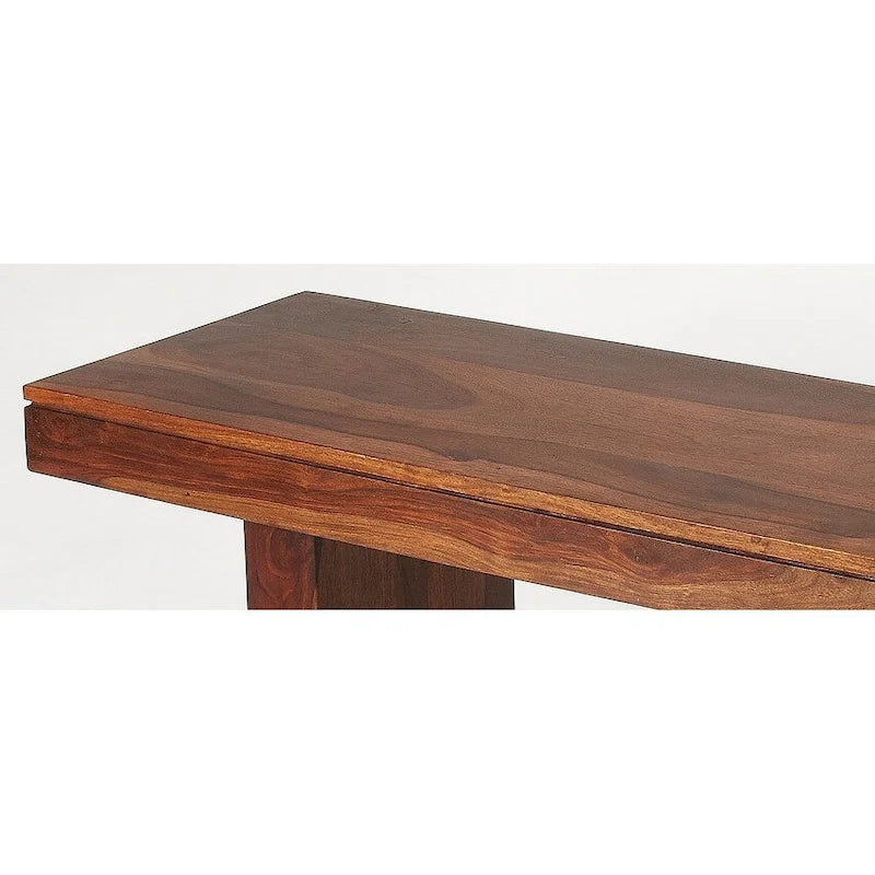 Banc en bois brun