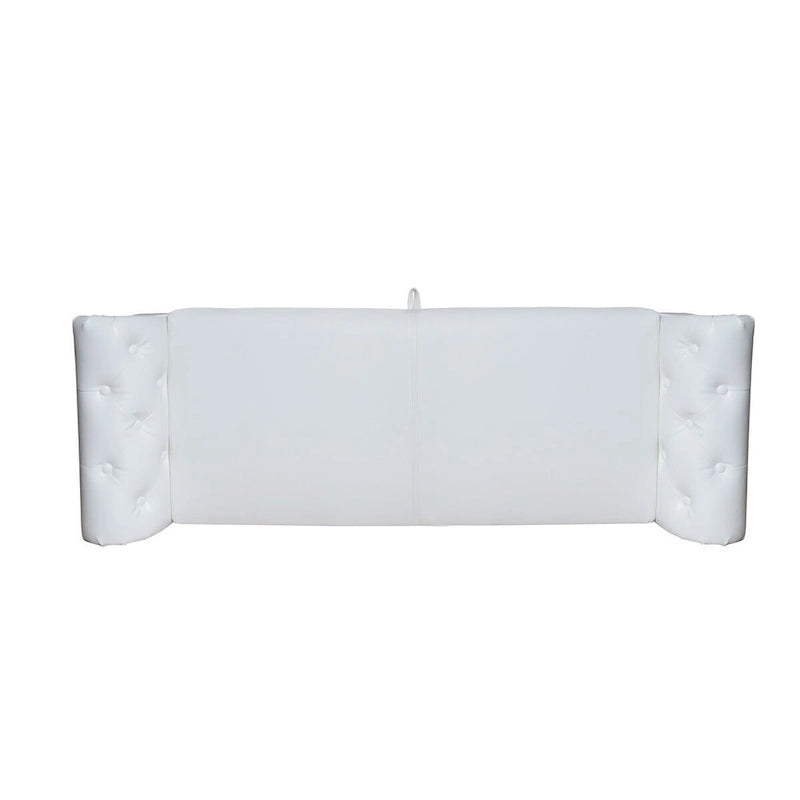 Banc de rangement ottoman armé avec cuir PU capitonné