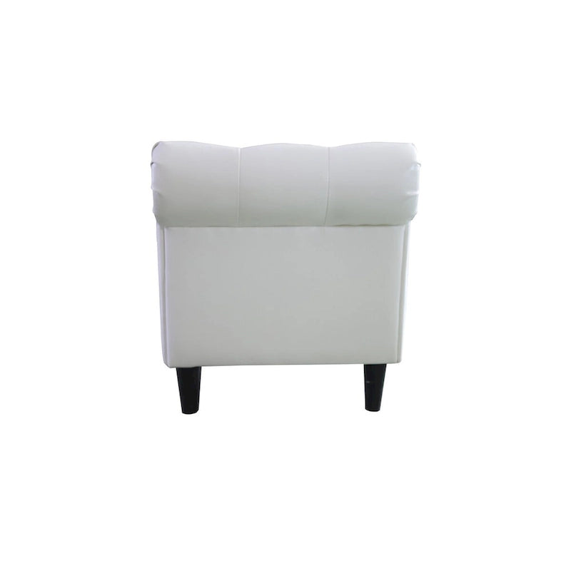 Banc de rangement ottoman armé avec cuir PU capitonné