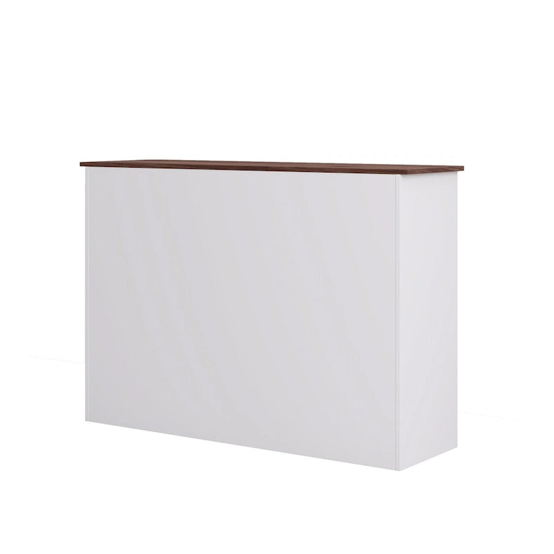 Bahut-buffet de rangement moderne avec 2 tiroirs et 4 portes, blanc