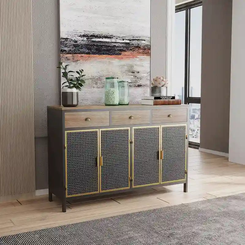Buffet avec tiroirs et portes