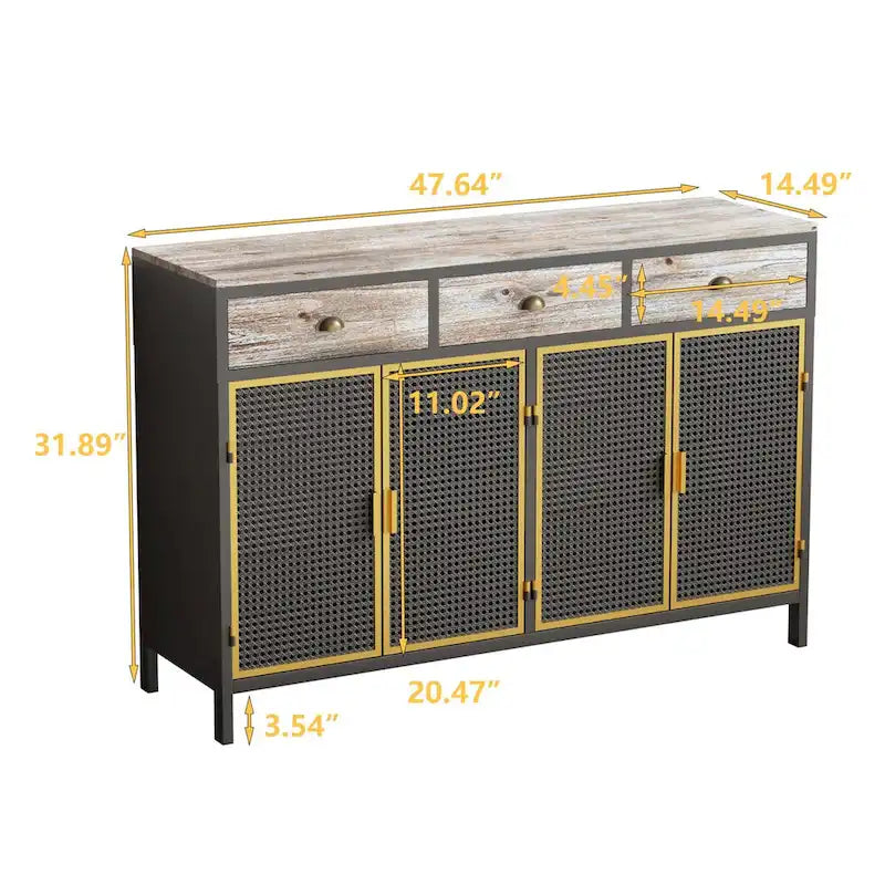 Buffet avec tiroirs et portes