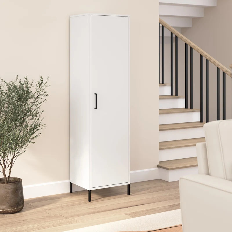 Meuble de rangement étroit avec porte