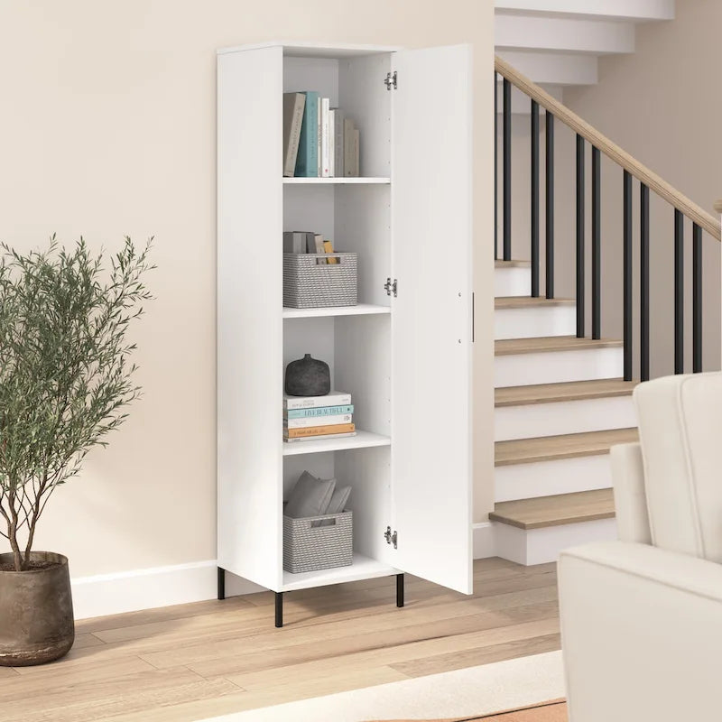 Meuble de rangement étroit avec porte