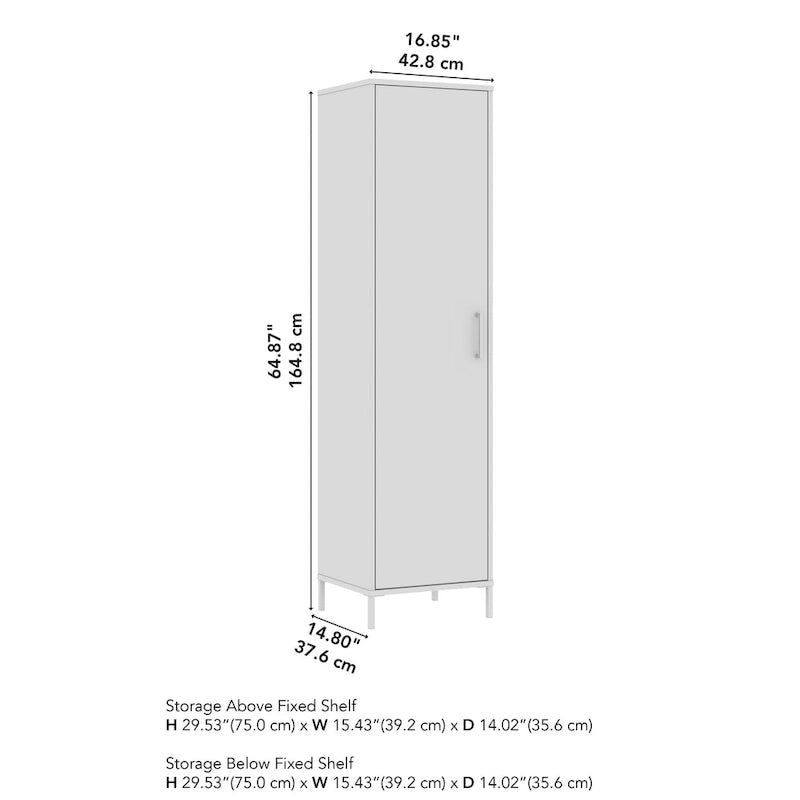 Meuble de rangement étroit avec porte