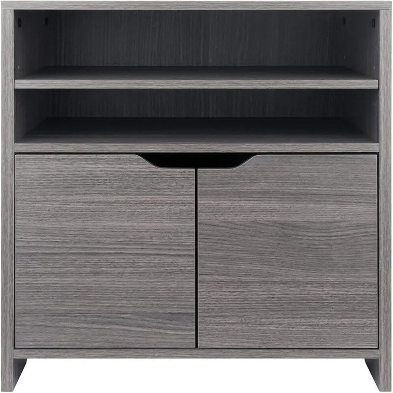 Meuble de rangement blanc à 2 étagères avec tiroir pour bureau à domicile