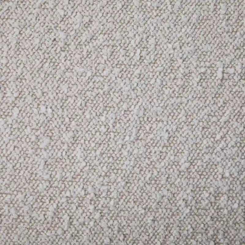 Banc rond Boucle avec pied demi-lunette, blanc cassé