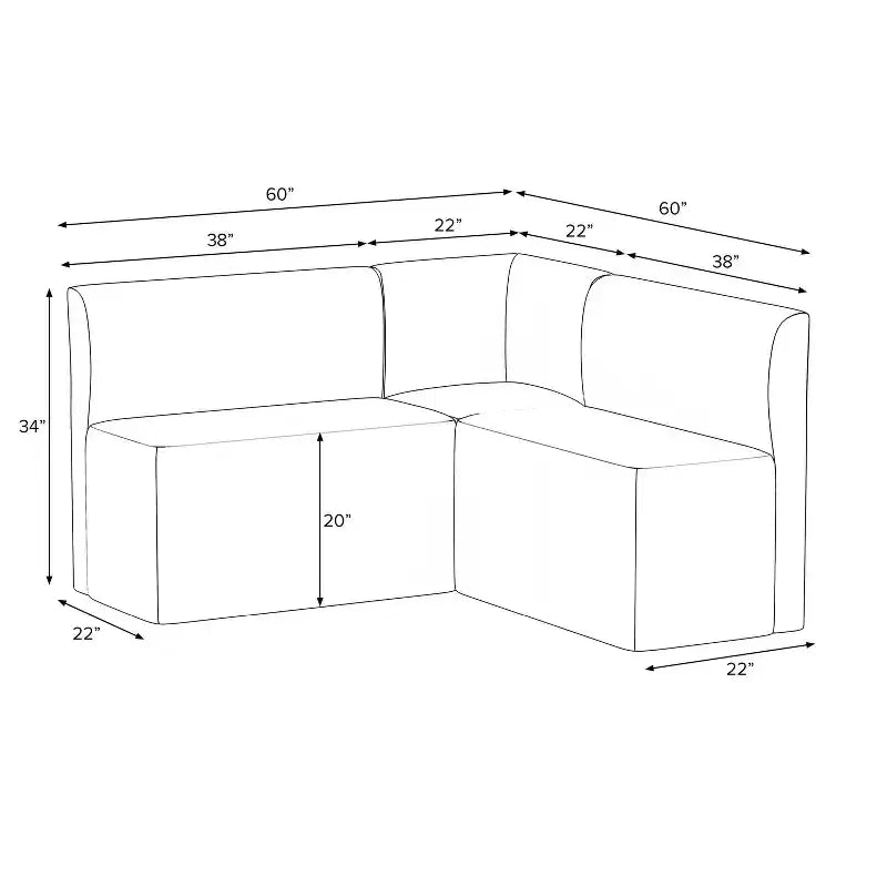 3pc Cora Dining Set with Chair and 2 Banquettes - Threshold