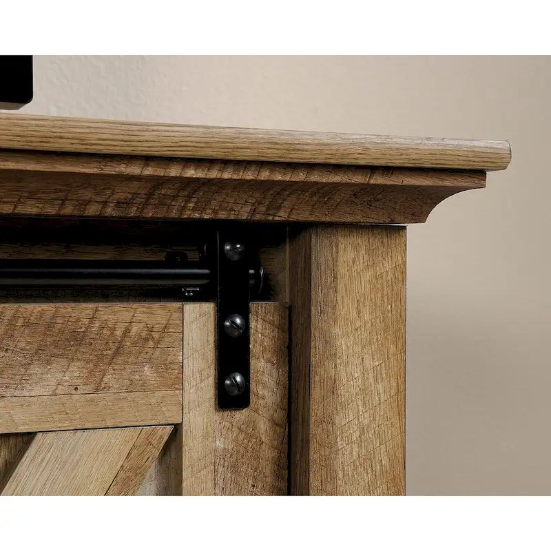 Buffet TV style Farmhouse moderne avec portes coulissantes façon grange