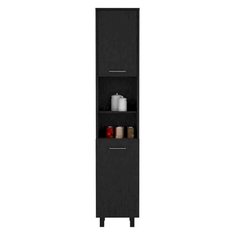 Meuble de garde-manger avec trois étagères intérieures, finition blanche