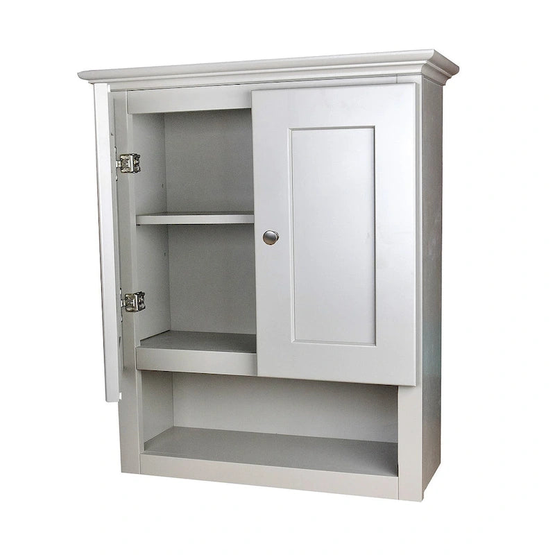 Meuble haut de salle de bain gris à portes shaker