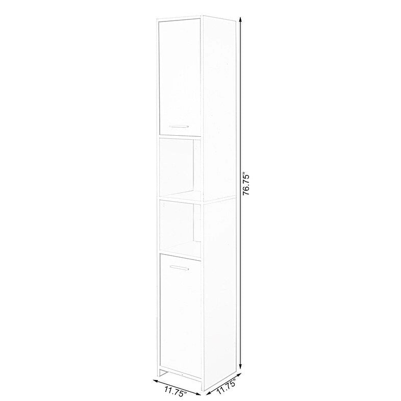 Armoire de rangement verticale pour linge de bain, blanche