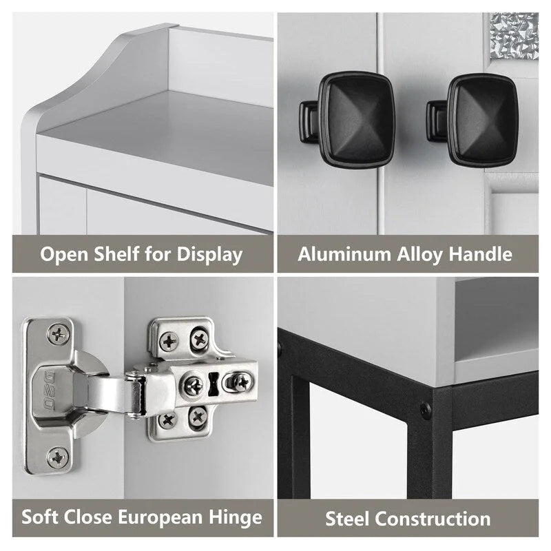 Over-the-Toilet Storage Cabinet - 7.87 D x 23.23 W x 67.32 H