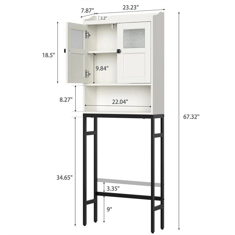 Meuble de rangement WC - 7,87 P x 23,23 L x 67,32 H