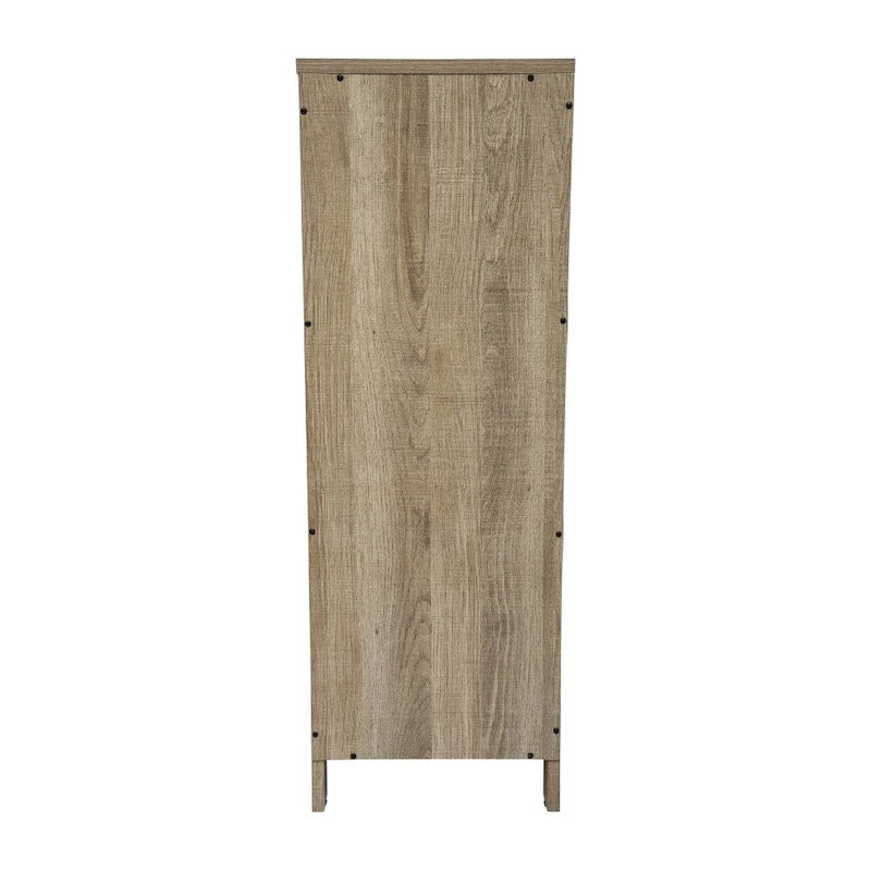 Meuble de Rangement sur Pied avec 2 Tiroirs et Étagère Ouverte