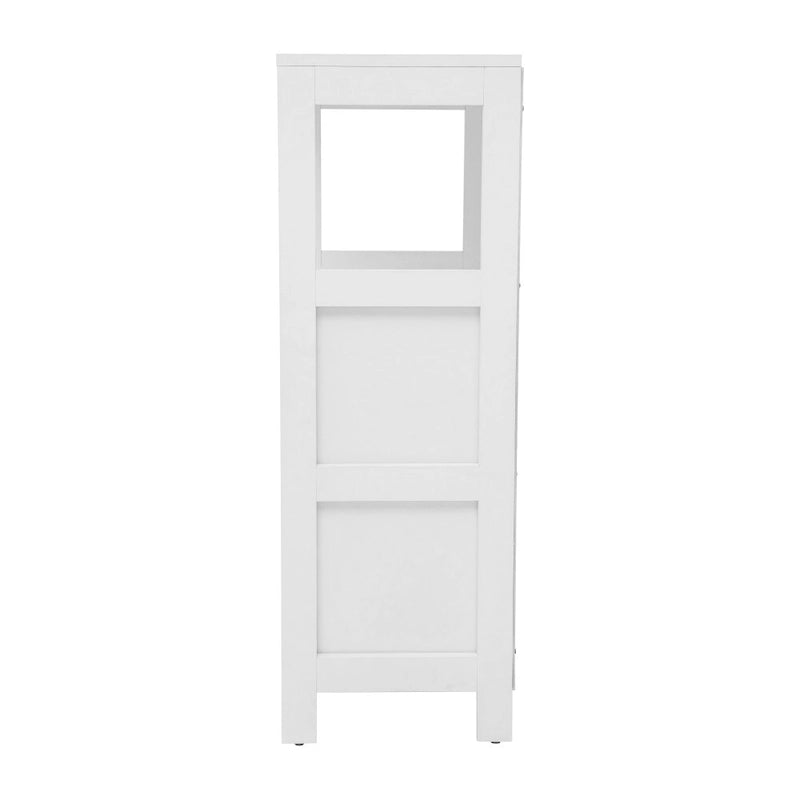 Meuble de Rangement sur Pied avec 2 Tiroirs et Étagère Ouverte