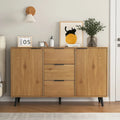 Bahut buffet avec 3 tiroirs et 2 portes, Naturel