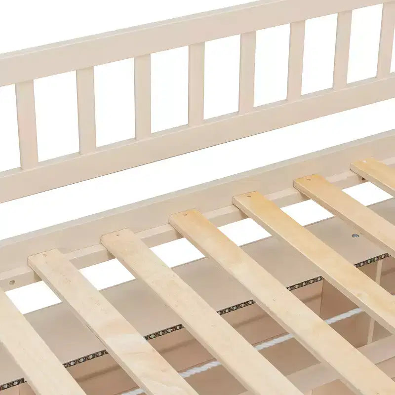Lit superposé moderne double sur double avec rangement, étagères éclairées et panneau perforé