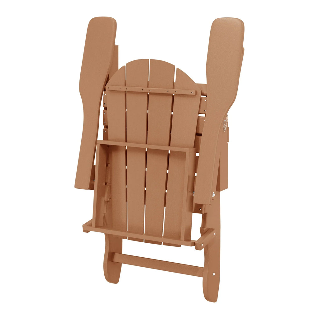 Polytrends Laguna Fade Resistant All Weather Outdoor Patio Folding Adirondack Chair