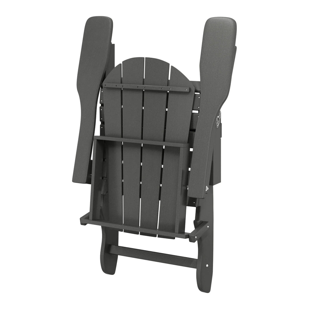Polytrends Laguna Fade Resistant All Weather Outdoor Patio Folding Adirondack Chair