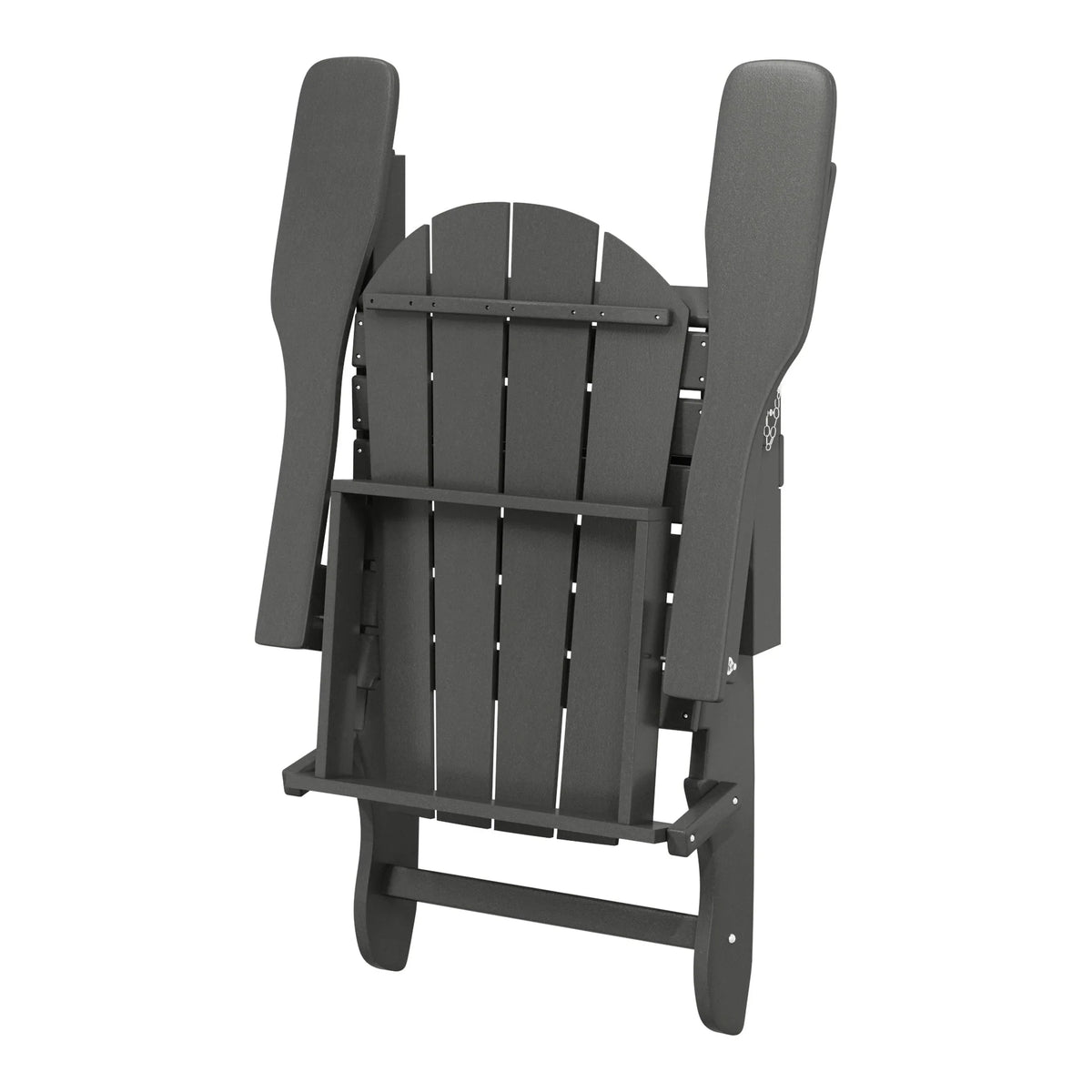 Polytrends Laguna Fade Resistant All Weather Outdoor Patio Folding Adirondack Chair