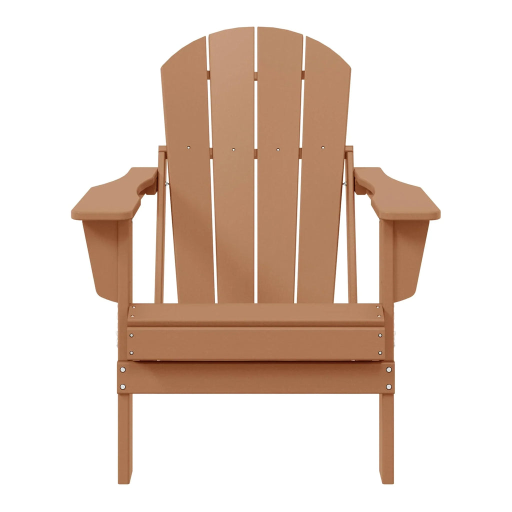 Polytrends Laguna Fade Resistant All Weather Outdoor Patio Folding Adirondack Chair