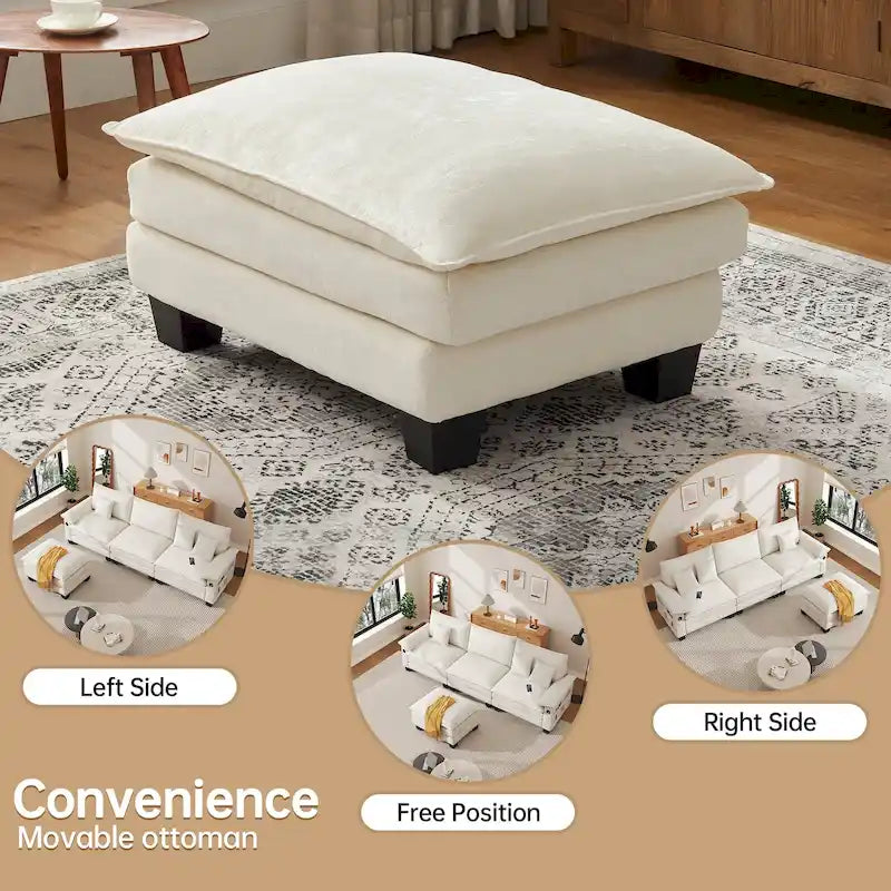 Canapé sectionnel modulaire - Canapé-lit sectionnel convertible avec méridienne pour appartement