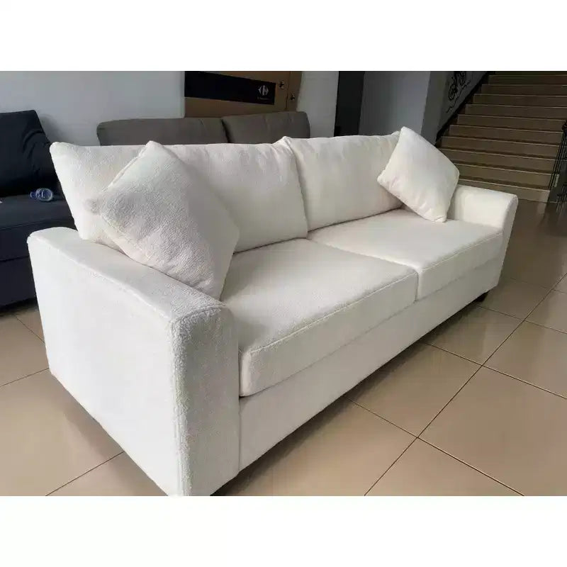 Canapé moderne 3 places de 83 po avec assise profonde, tissu doux, accoudoirs larges, housse de coussin amovible et lavable