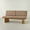 Banc Mid-Century Rembourré Tissage Champignon avec Dossier - Hearth & Hand™ avec Magnolia