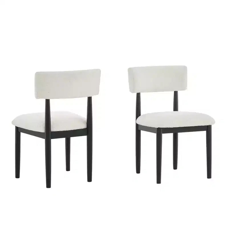 Ensemble de salle à manger 5 pièces Roundhill Furniture Edo, table ronde à tréteaux et 4 chaises rembourrées