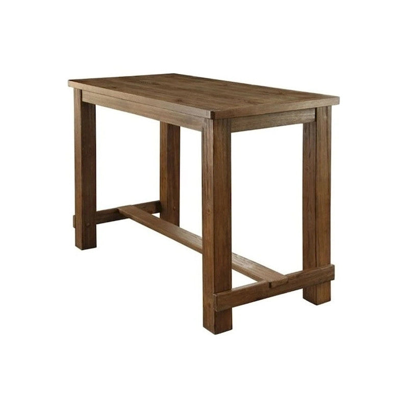 Table de bar rectangulaire rustique en bois