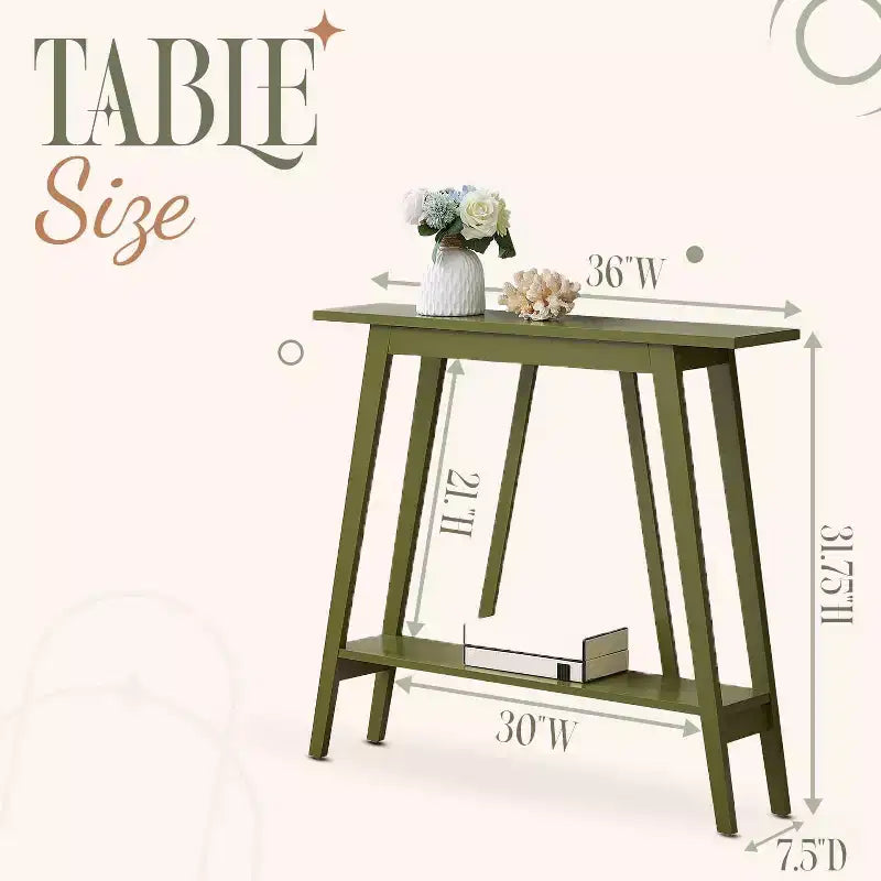 Kings Brand Furniture – Console étroite avec étagère de rangement pour couloir, entrée, vestibule, salon