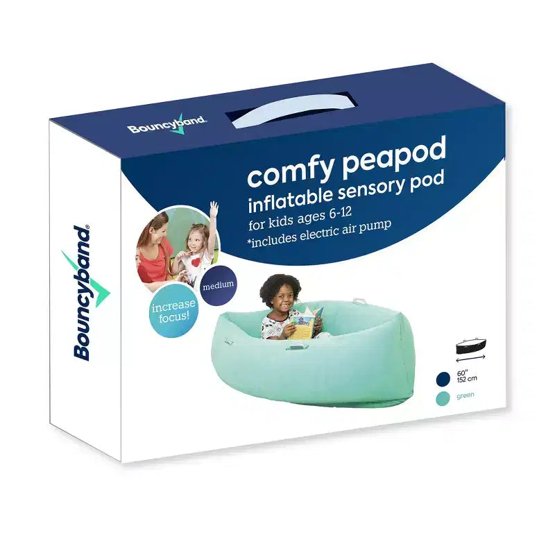 Bouncyband Cocoon sensoriel Comfy Hugging Peapod, 60", 6-12 ans, jusqu'à 155 cm, vert
