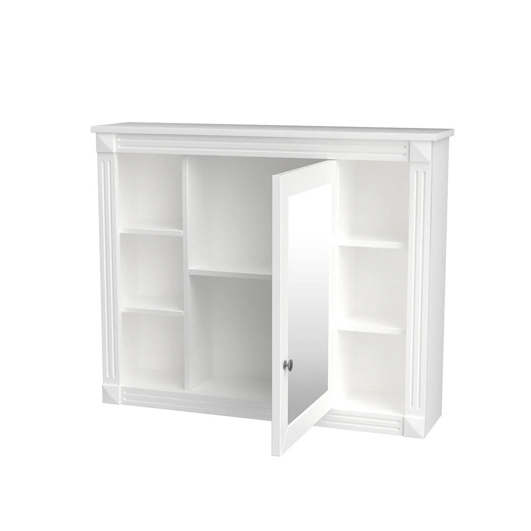 36'' Modern Bathroom Vanity with Top Sink and Mirror Cabinet,2 Doors and 2 Drawers